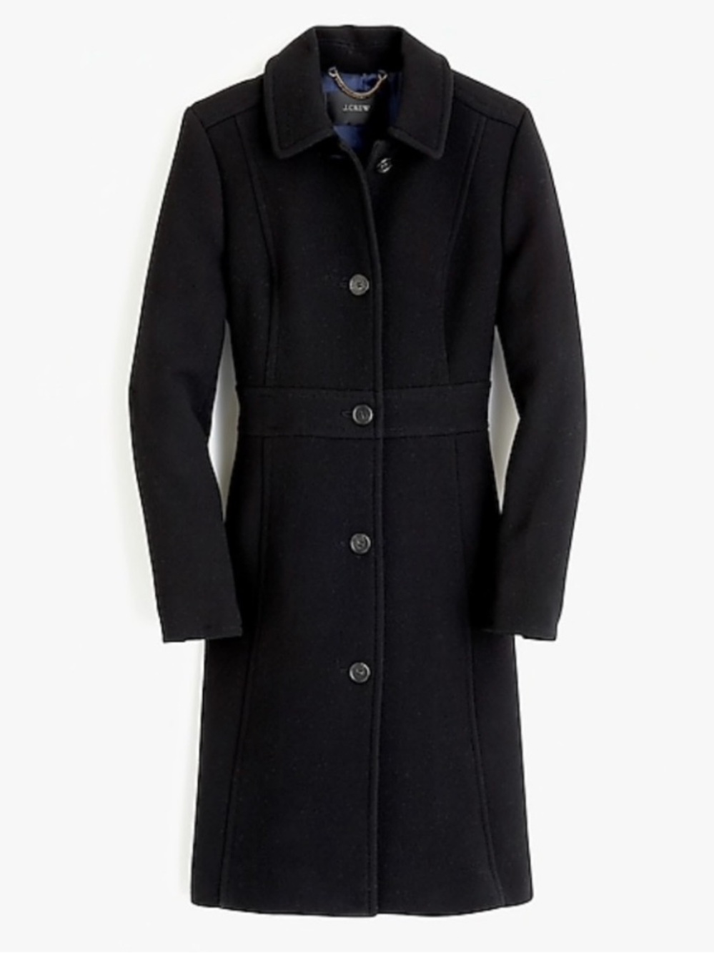 J. Crew Classic Lady Day Coat - Italian Double-Cloth Wool in Black - Picture 3 of 9